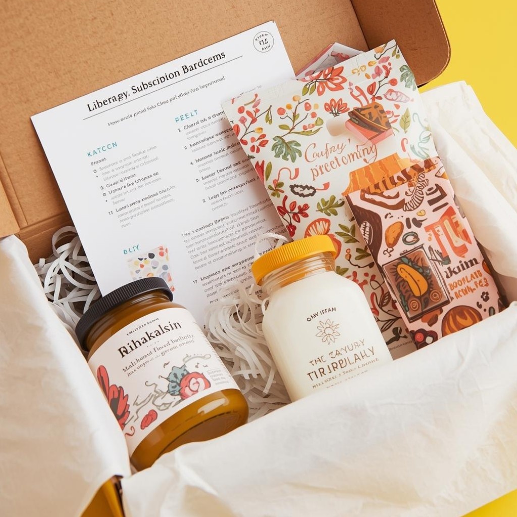 Subscription box (monthly recipe + curated merch)